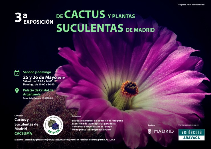 Cartel 3 Exposición de Cactus y Plantas Suculentas de Madrid